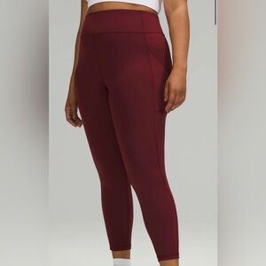 Lululemon Invigorate High-Rise Tight 25"
Red Merlot size 4